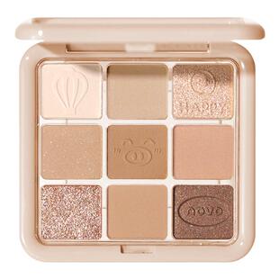 NOVO九色眼影盘2025年新款大地色哑光高光修容一体盘彩色日常淡妆