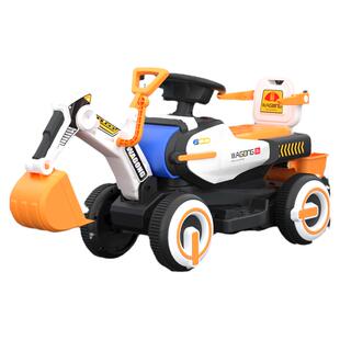 挖掘机儿童可坐人玩具车电动遥控勾机男孩宝宝大号工程可坐挖土机