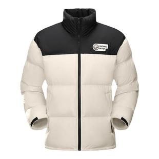 熊猫联名骆驼羽绒服男装外套冬季连帽白鸭绒加厚保暖宽松面包服