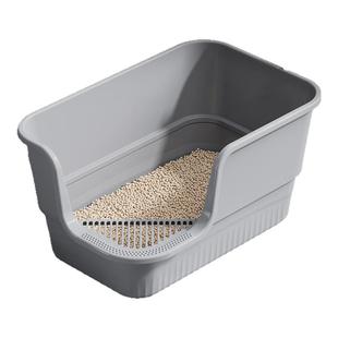 猫砂盆超大号防外溅全开放式半封闭厕所布偶缅因特大号巨大猫沙盆