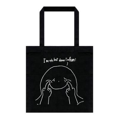 Talktokey黑色纯棉帆布包