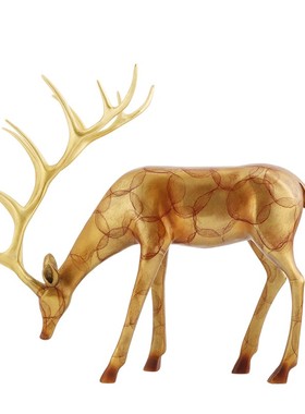 佐森广开财鹿办公室店铺礼品摆件