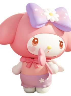 正版三丽鸥联名kt猫美乐蒂小爱神磁吸摆件潮玩盲盒手办送儿童礼物