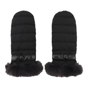 ELLE连指手套女士冬季户外滑雪保暖防寒毛绒加绒加厚防风骑行爬山