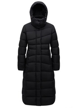 金羽杰新经典收腰连帽长款羽绒服
