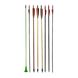 真羽竹箭木箭猎箭箭头弹射可换头玻纤箭卷杆大吸盘箭直径68练习箭