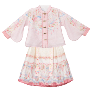 汉服女童2026春秋儿童新中式仙气国风明制马面裙套装女孩古风唐装