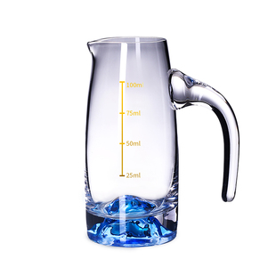 轻奢白酒杯套装家用高档蓝山分酒器小号子弹酒杯带刻度一口杯酒具