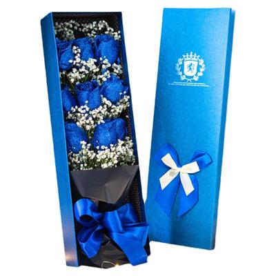 蓝色妖姬玫瑰花女朋友生日礼物