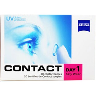 德国蔡司zeiss隐形近视眼镜透明日抛32片盒透明大小直径进口kd