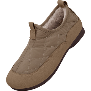 老北京棉鞋女冬季2025新款加绒保暖棉靴防滑一脚蹬妈妈软底雪地靴