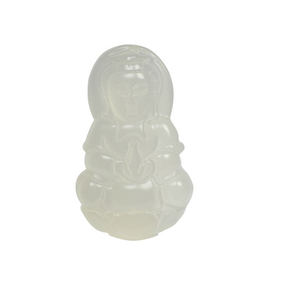 真品澳洲冰种观音菩萨带证玉髓