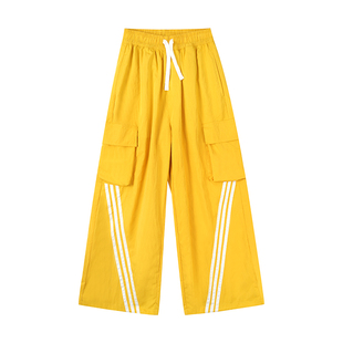 DK童装春秋款复古运动女男童工装裤中大童儿童宽松阔腿街舞休闲裤