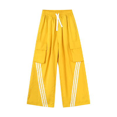 DK街舞皱褶肌理工装伞兵长裤阔腿