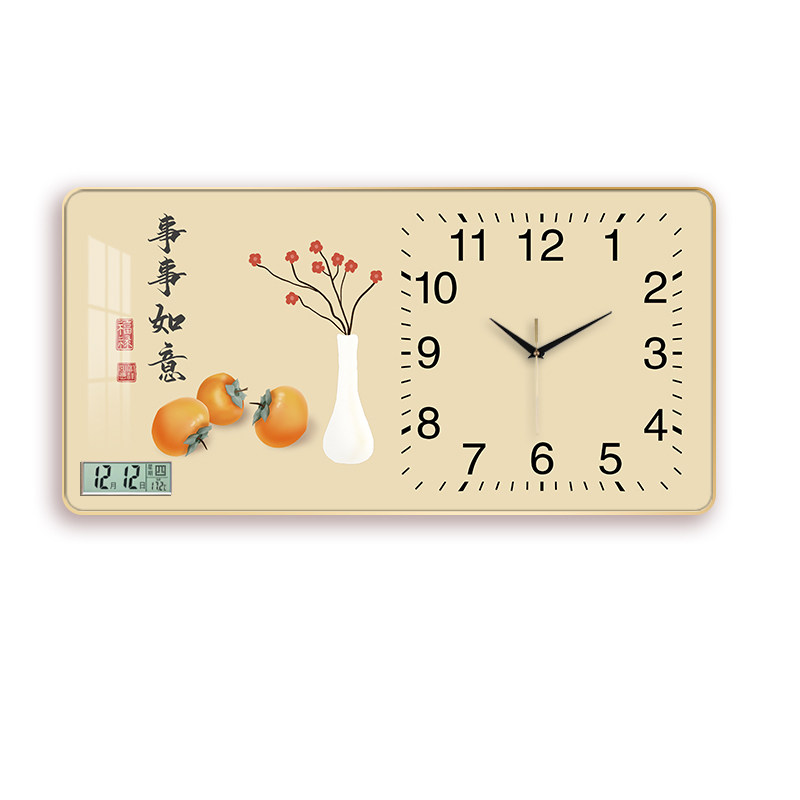 客厅大吉大利平安喜乐装饰画挂钟