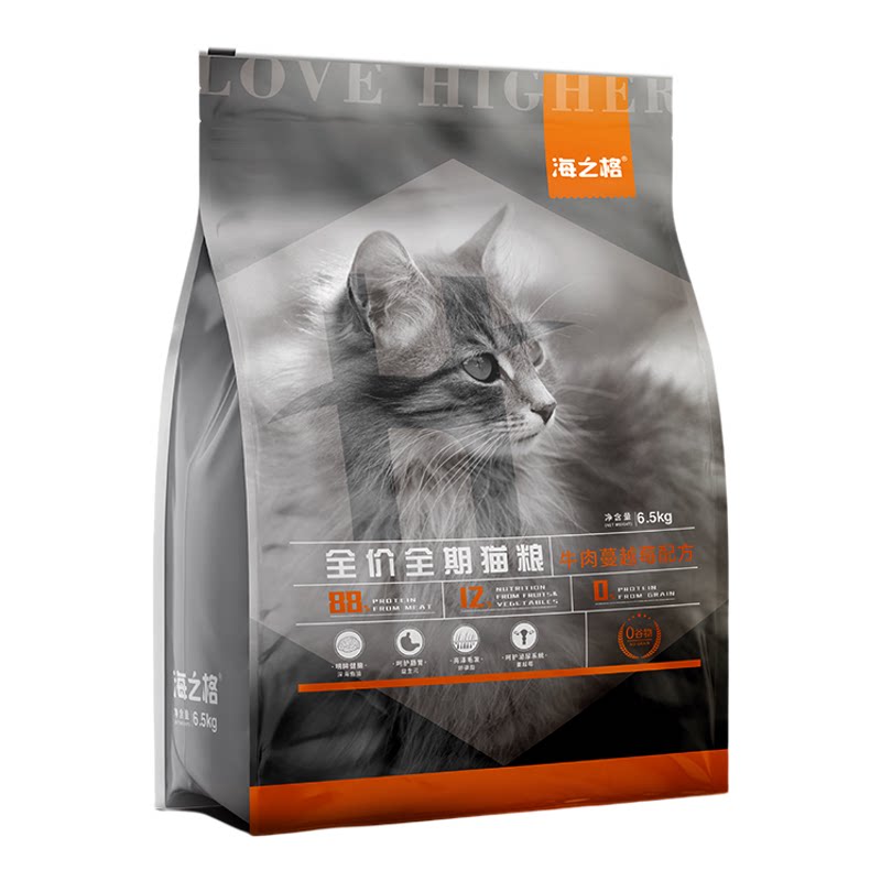海之格全价全期牛肉蔓越莓配方猫粮6.5kg