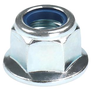 GB6183法兰尼龙锁紧螺母镀锌非金属嵌件六角自锁防松螺丝帽4级8级