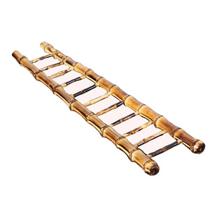 竹制创意家居装饰摆件 竹鞭小梯子 竹根寓意财富步步高升节节高