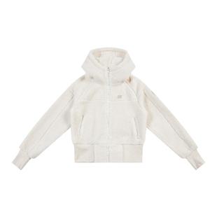 FDR官方店2025冬季新款保暖修身连帽运动休闲短款仿羊羔绒外套女