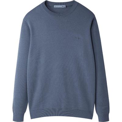 海澜之家含羊毛刺绣长袖针织衫男