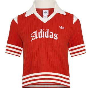 adidas阿迪达斯三叶草夏季女子运动休闲短袖T恤POLO衫KT3048