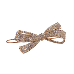 青蛙扣珍珠蝴蝶结发夹边夹网红气质刘海夹韩国发饰头饰一字夹顶夹