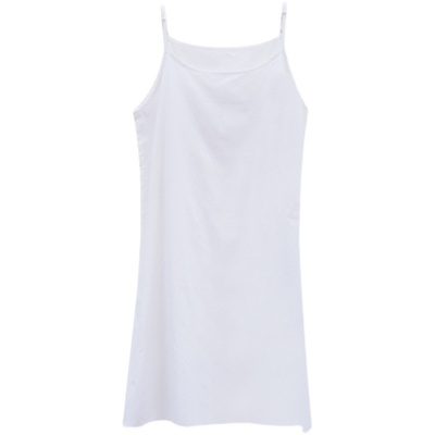 2021年夏季纯白色中长款吊带背心