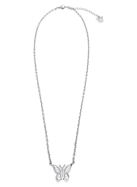 丁程鑫同款白荧光闪粉蝴蝶颈项链