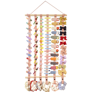 儿童发夹收纳神器挂墙大容量发饰展示架宝宝发圈发卡抓夹子壁挂袋