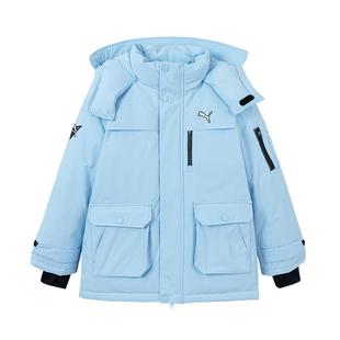 PUMA彪马女童羽绒服秋冬新款保暖厚派克外套儿童户外防风雨登山服