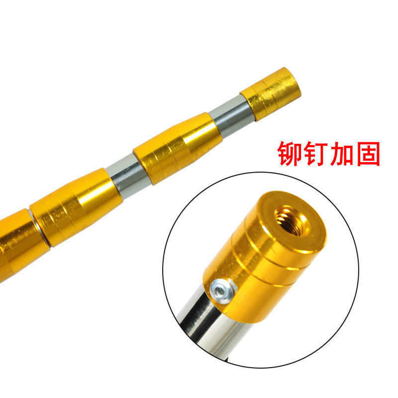 [4-10米】多功能不锈钢伸缩杆高枝锯园林高空摘香椿槐花钓鱼割草