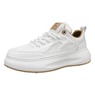 公牛世家男鞋冬季潮牌高级感厚底休闲鞋男生运动增高小白板鞋潮鞋