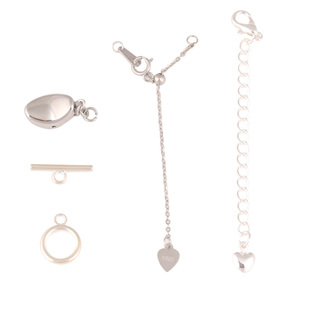 镀18k金扣头配件元宝扣延长链条穿珍珠项链专用线DIY手链串珠材料