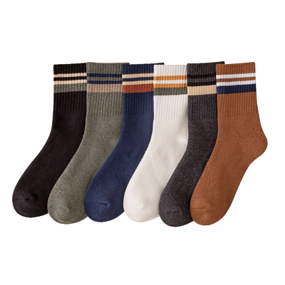 袜子男士中筒袜秋冬季加绒加厚