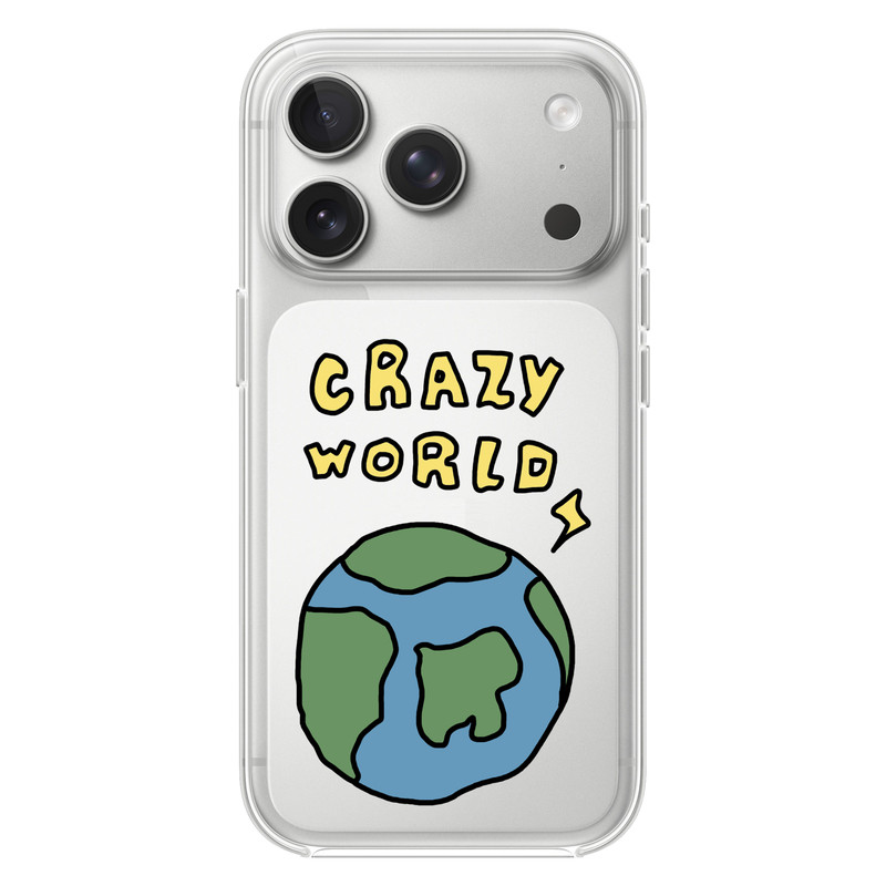 疯狂地球适用于iPhone18PROMAX可爱卡通17PROMAX苹果透明手机壳16动漫15创意14简约13适用小米16