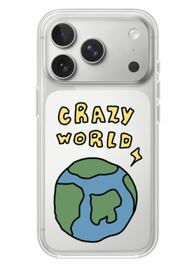疯狂地球适用于iPhone17PROMAX可爱卡通16PROMAX苹果透明手机壳15动漫14创意13简约12适用小米15华为OPPOVIVO