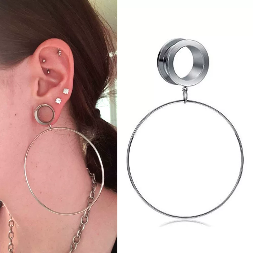 涓€涓 澶уhun 钖婂欬 threshold inert壣 铓╄€ 鍣 锶粨 1Pc Ear Tunnel Plug