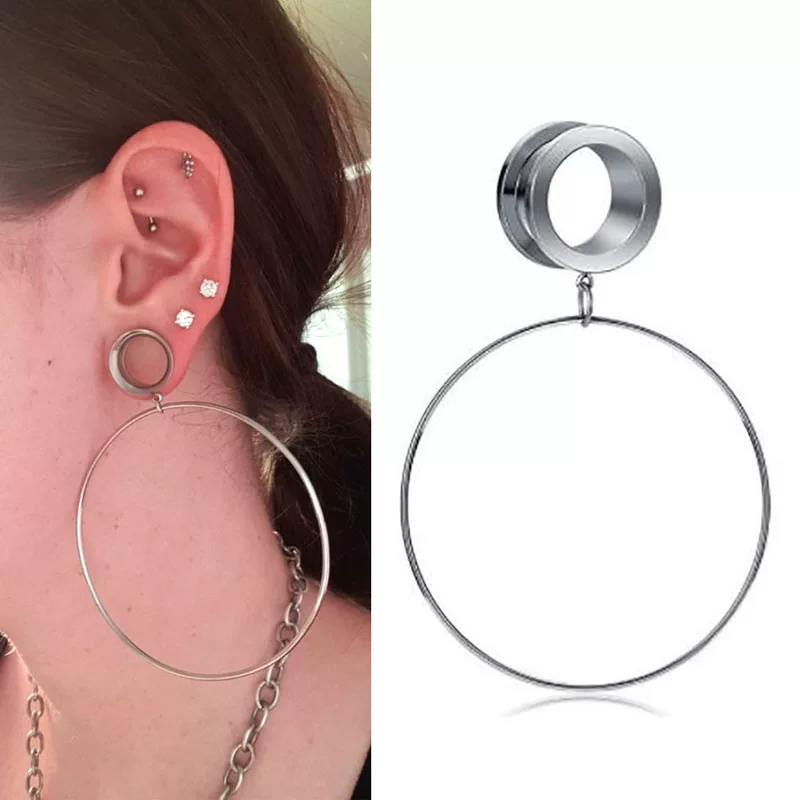 涓€涓 澶уhun 钖婂欬 threshold inert壣 铓╄€ 鍣 锶粨 1Pc Ear Tunnel Plug