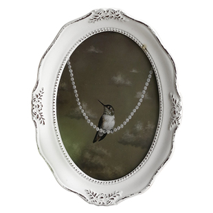 相框摆台6寸7寸椭圆桌面画框奶油风法式欧式做旧装饰画陈设摆件