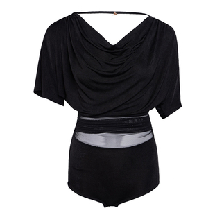 贝蒂拉丁舞上衣新款国标舞舞衣练功服女新款短袖蝙蝠袖连体服BD92