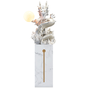 大型龙落地摆件客厅玄关大理石雕塑乔迁店铺开业龙年生肖新年礼物