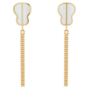 诺麟NOLYN绿天系列白色贝母耳饰耳环小众原创设计新中式大气轻奢