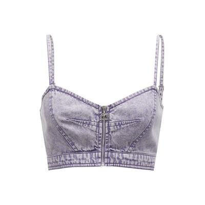 【新】绫致ONLY2025冬新款时尚潮流短款修身牛仔吊带背心T恤女