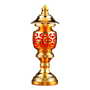 led供灯财神招财灯一对插电家用电烛祥云仙家灯长明灯供奉供佛灯