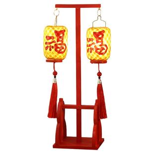 2026马年手工竹编发光灯笼新年过年宫灯一对场景氛围摆件装饰布置
