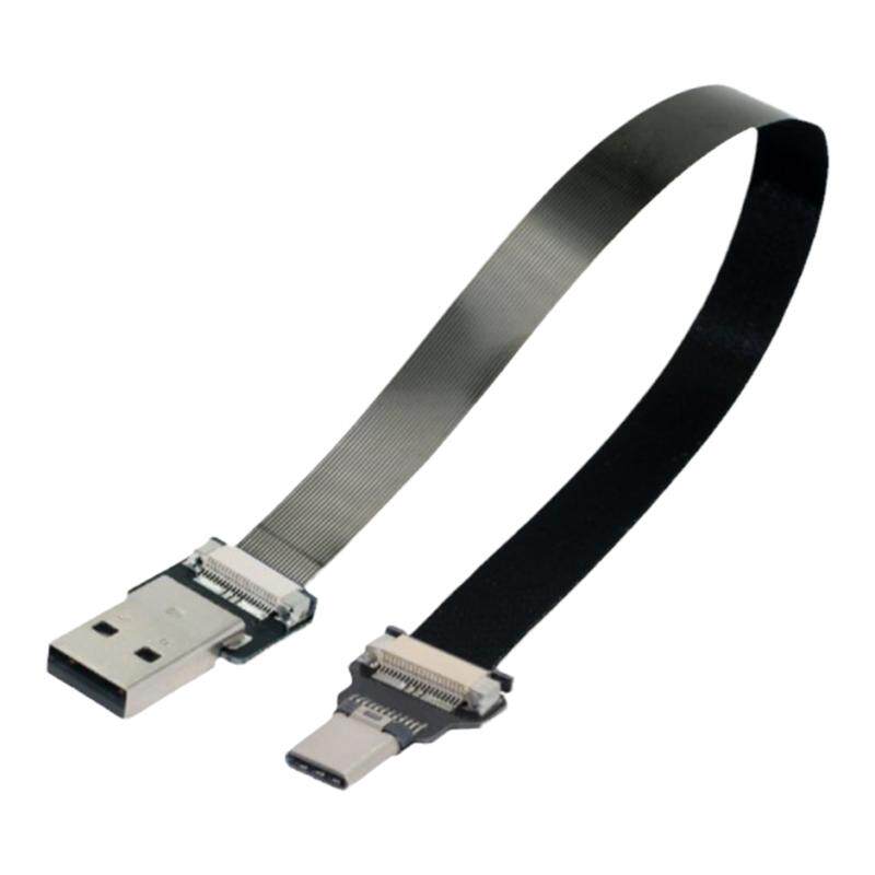 充电USB2.0公对type-C软排线线