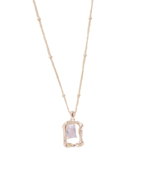 P.Love纯银简约几何锆石项链女