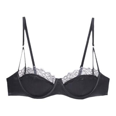 「感官Sensuality系列」奢华真丝缎面复古软钢圈文胸