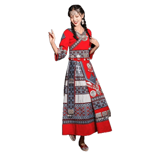 苗族服装女少数民族成人演出衣服贵州云南苗寨侗族彝瑶族表演服饰