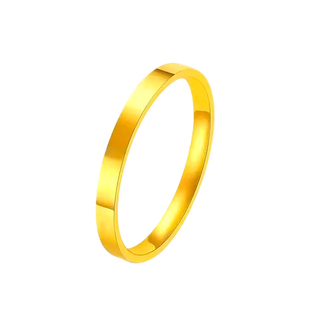 洗手不用摘古法哑光素圈戒指女男款简约冷淡风高级感设计食指环
